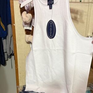 Scoop White SweaterTank Top for Women
